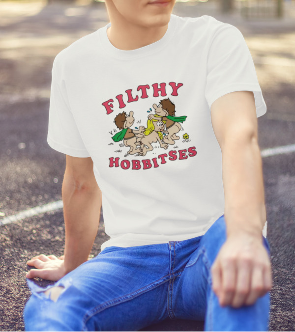 FILTHY HOBBITSES Classic Comic Style Frodo And Sam T-Shirt