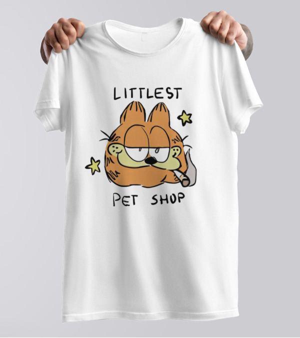 Littlest Pet Shop Garfield With Stars And Cigarette T-Shirt