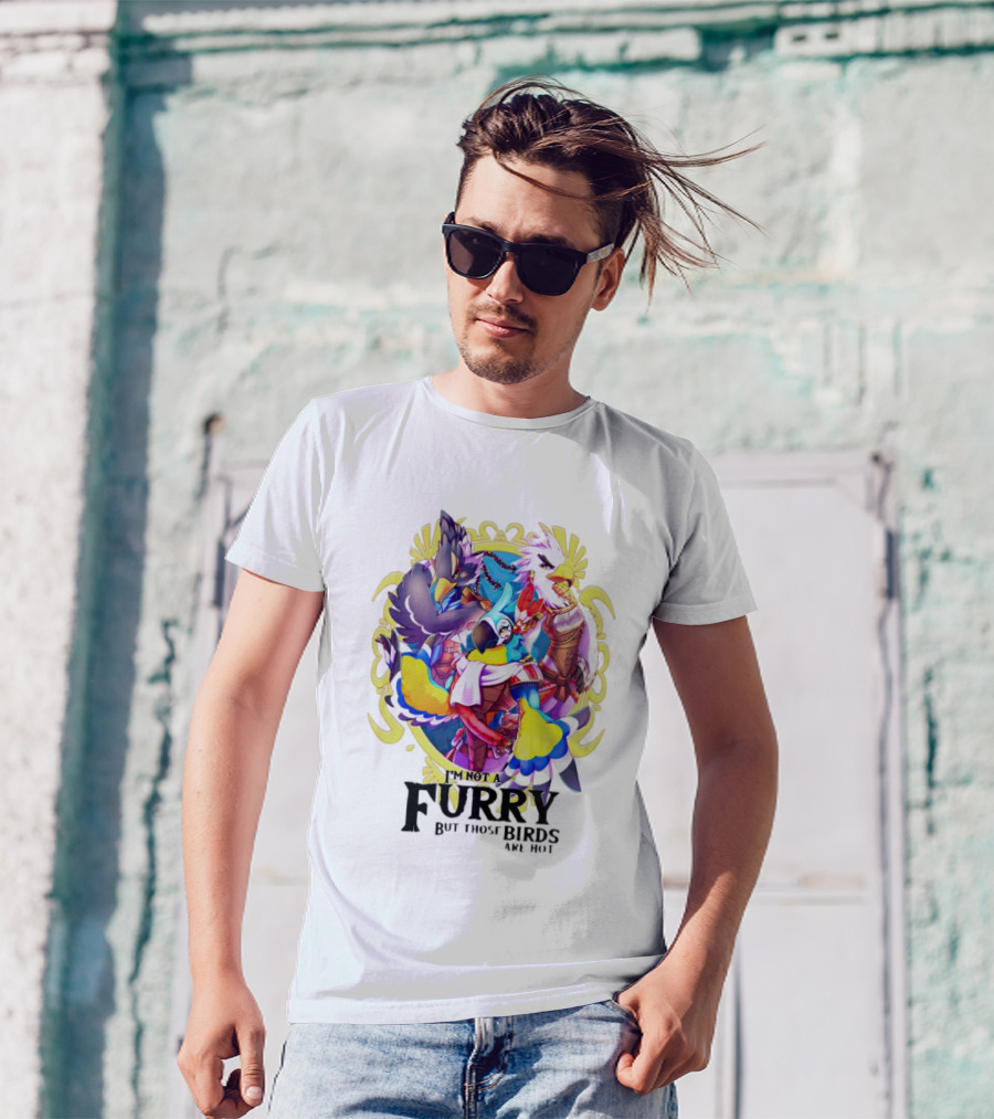 I’m Not A Furry But Those Birds Are Hot Fantasy Creature Collage T-Shirt