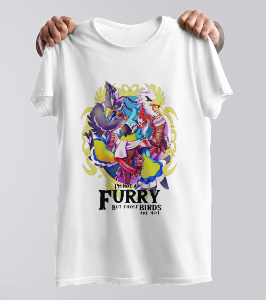 I’m Not A Furry But Those Birds Are Hot Fantasy Creature Collage T-Shirt