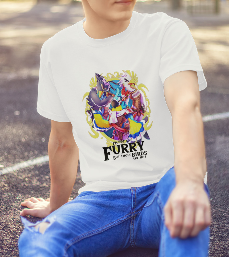 I’m Not A Furry But Those Birds Are Hot Fantasy Creature Collage T-Shirt