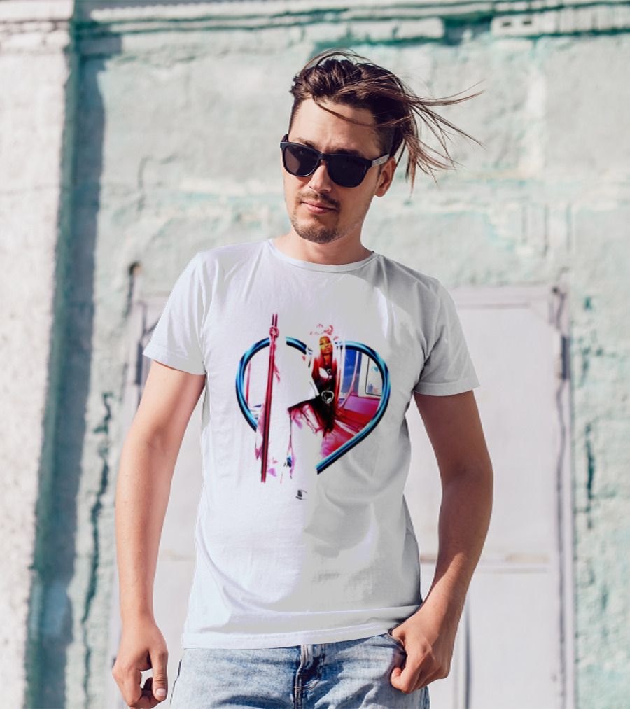 Nicki Heart Frame Neon T-Shirt