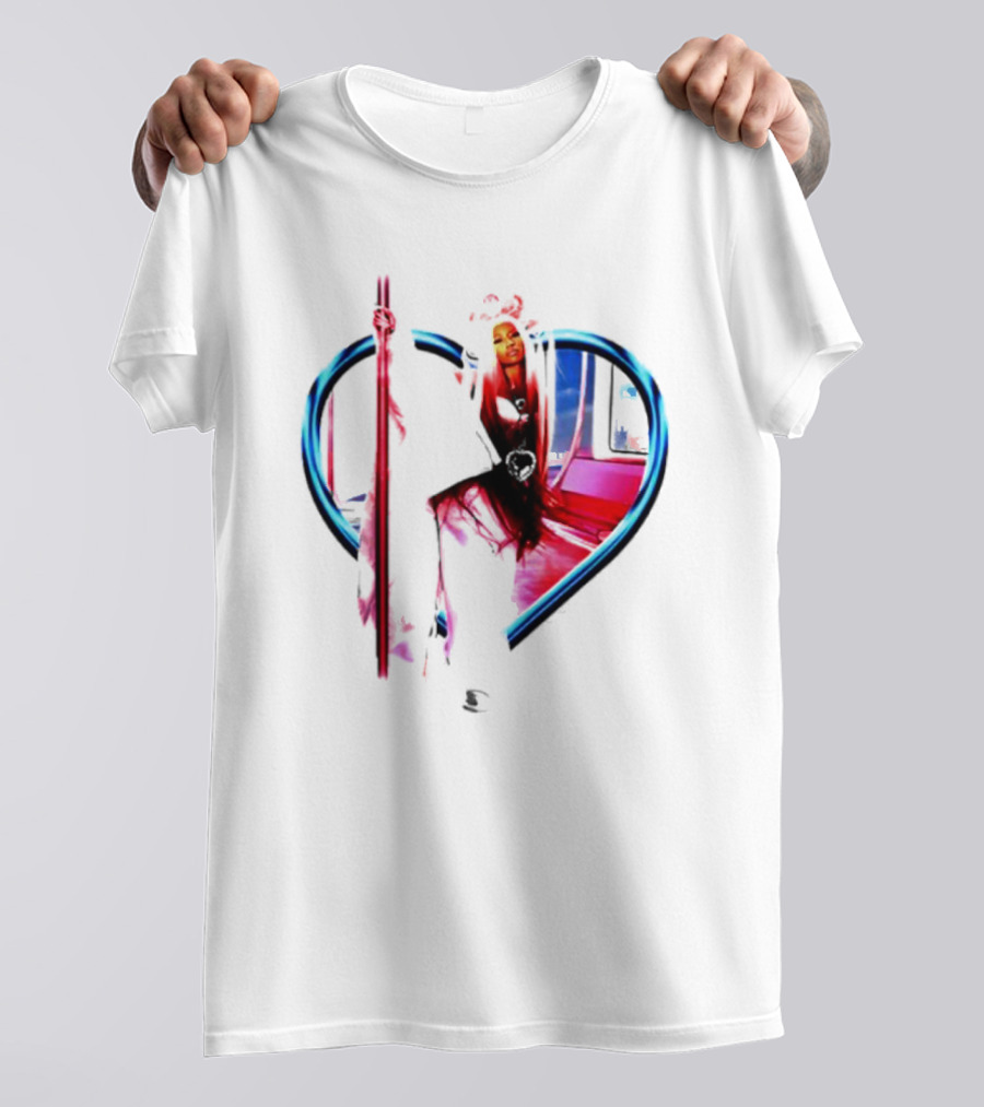 Nicki Heart Frame Neon T-Shirt
