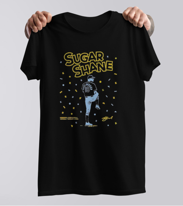 Sugar Shane McClanahan Tampa Bay Rays 18 Signature T-Shirt