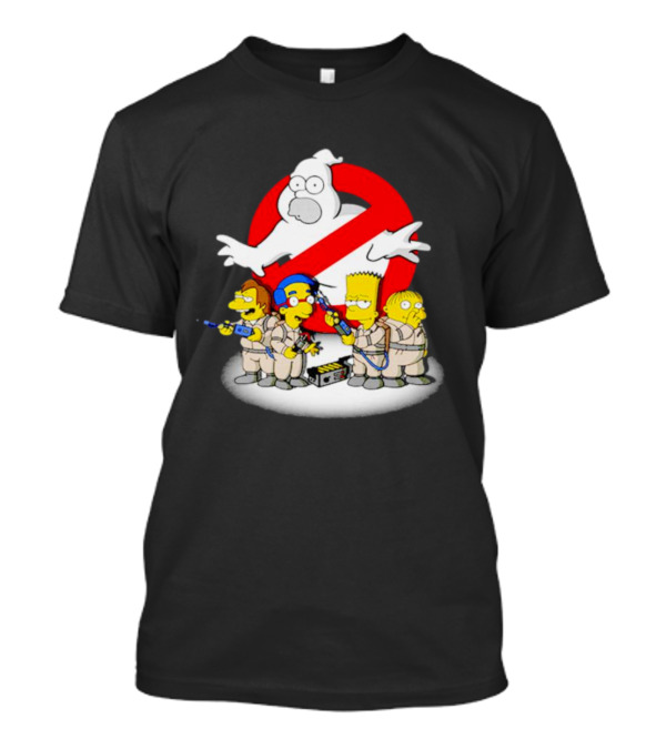 The Simpsons Homer Ghostbusters Parody With Bart And Friends In Uniforms T-Shirt