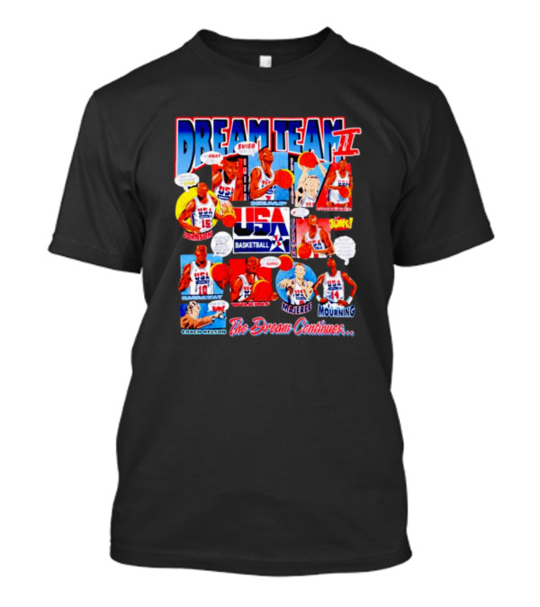 USA Basketball Dream Team II The Dream Continues Johnson Majerle Mourning T-Shirt