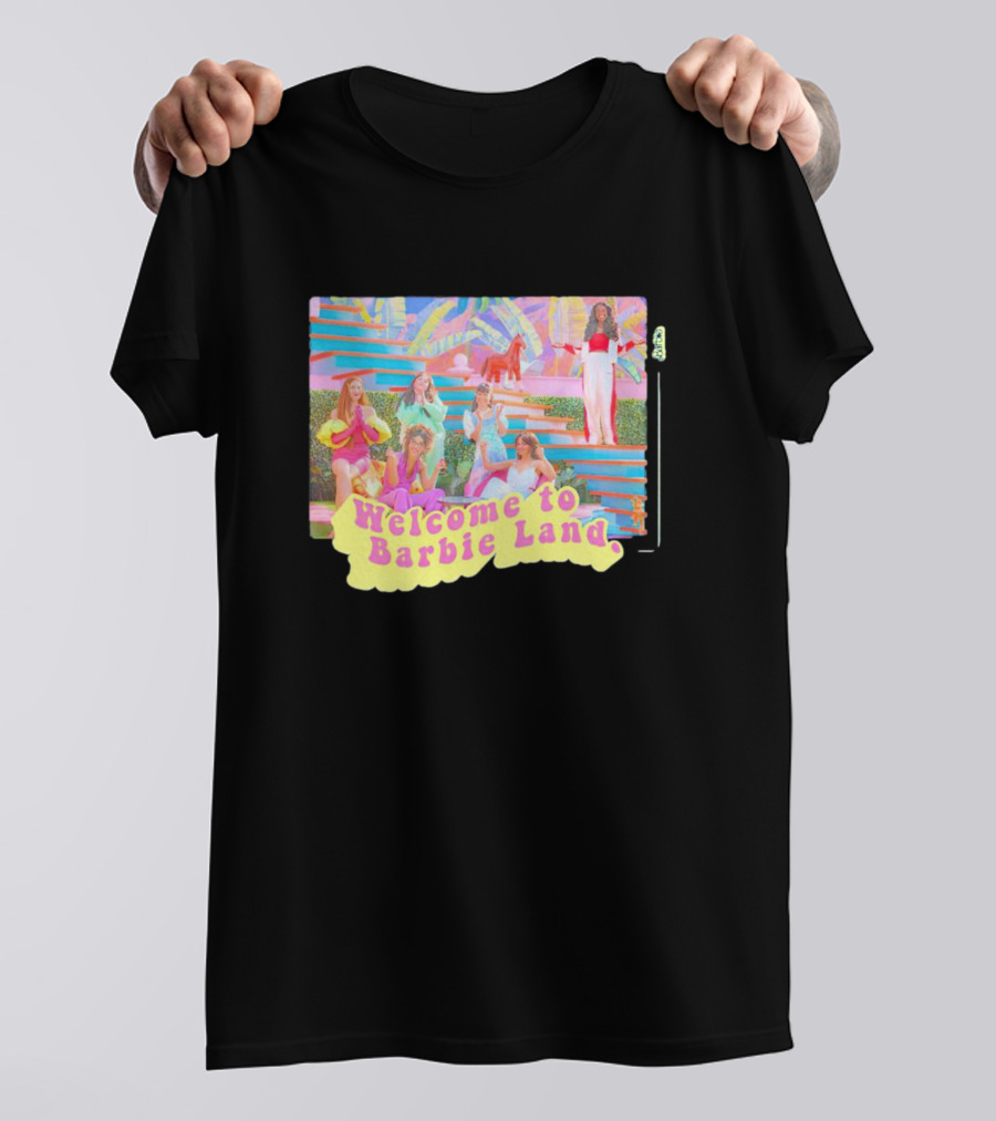 Welcome To Barbie Land Pastel Paradise With Friends T-Shirt