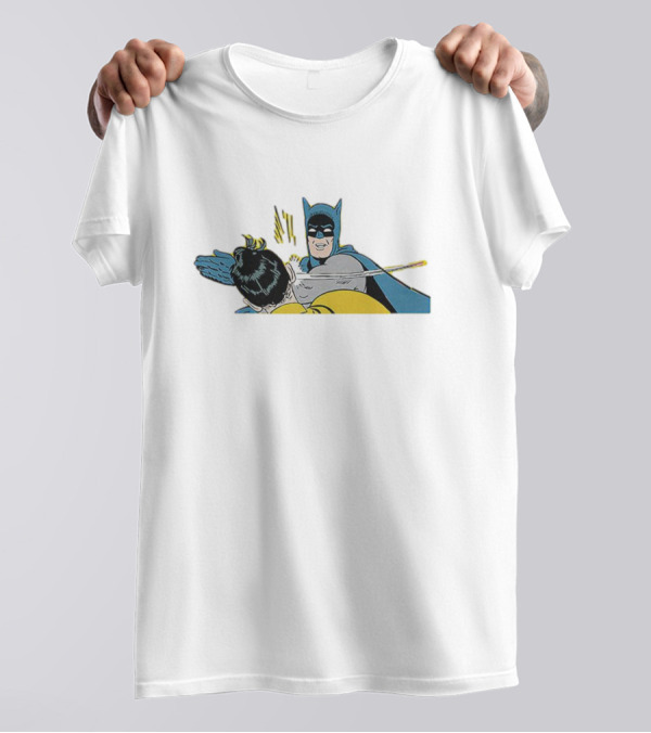 Batman Slapping Robin Comic Classic Meme Panel T-Shirt