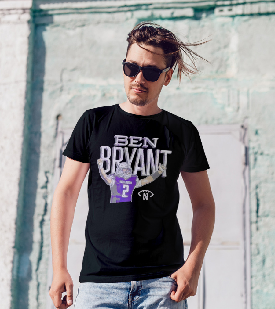 Ben Bryant Northwestern Football Player Number 2 Victory Pose T-Shirt