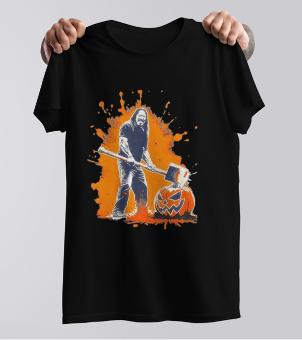 Danny Trejo Hammer Pumpkin Smashing Halloween Bash Iconic T-Shirt
