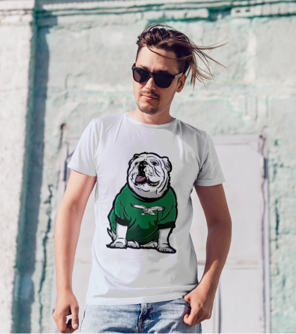 Dawg In Philadelphia Eagles Green Mascot Shirt With Bulldog And Eagle T-Shirt
