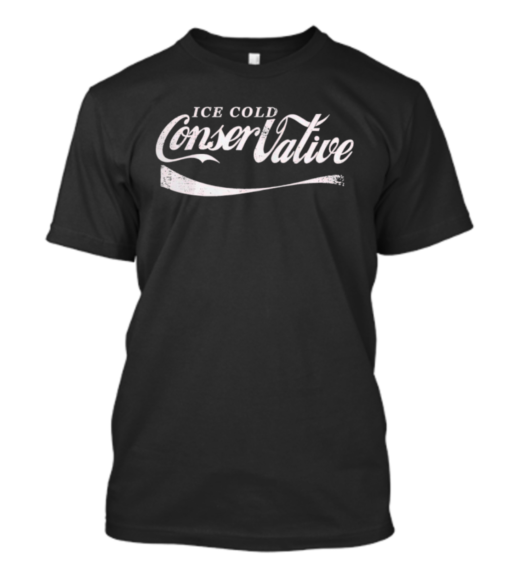 Ice Cold Conservative Coca-Cola Style Logo Vintage Look T-Shirt