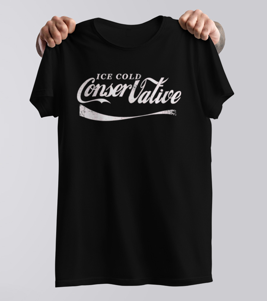 Ice Cold Conservative Coca-Cola Style Logo Vintage Look T-Shirt