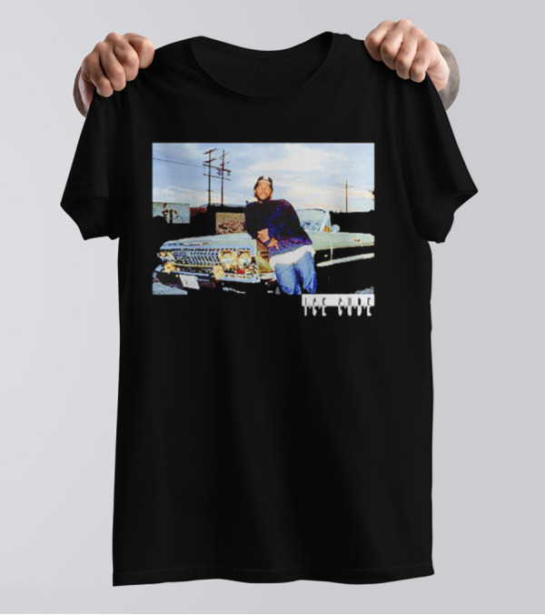Ice Cube Leaning On Chevy Impala Lowrider T-Shirt