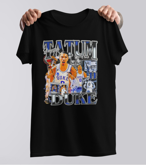 Jayson Tatum Duke Blue Devils Basketball Collage T-Shirt