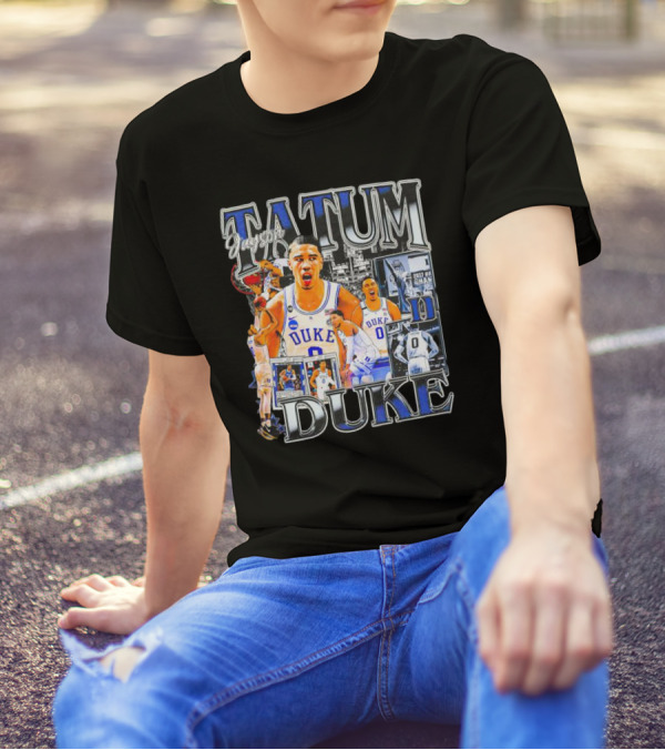 Jayson Tatum Duke Blue Devils Basketball Collage T-Shirt