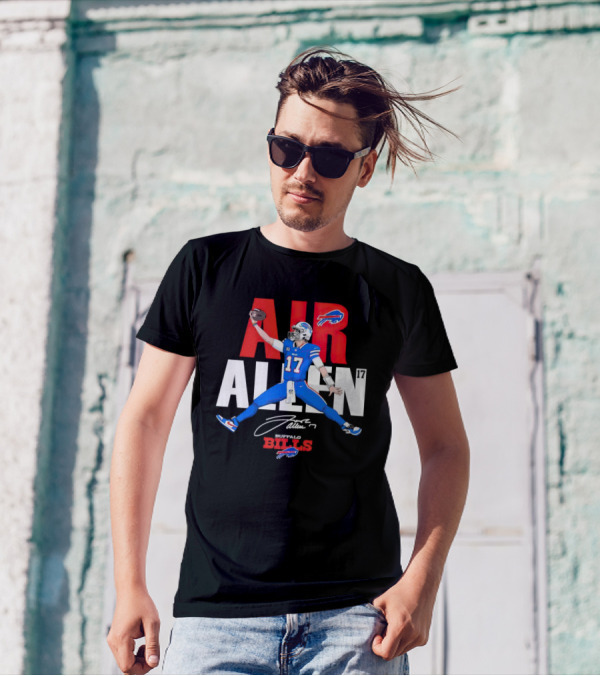 Josh Allen Air Buffalo Bills 17 Signature Football T-Shirt