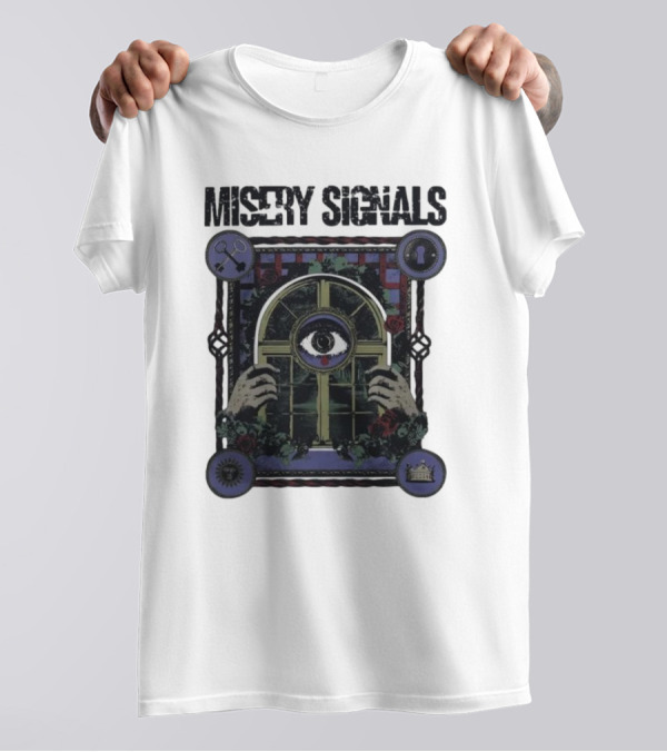 Misery Signals Echoes All-Seeing Eye Roses And Symbols T-Shirt
