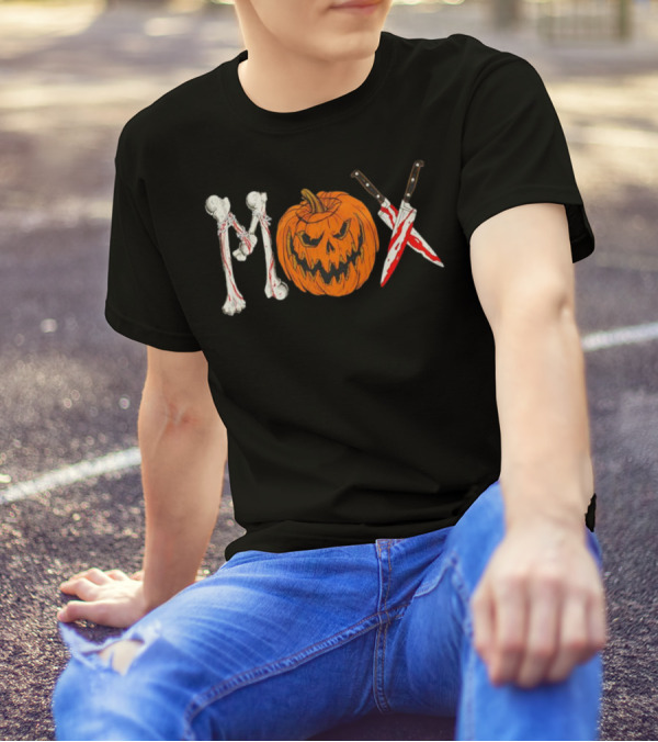 Mox Jon Moxley Halloween Bones Pumpkin Knives T-Shirt