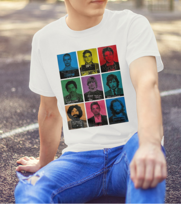 Police Department Mugshots Vintage Music Icons T-Shirt