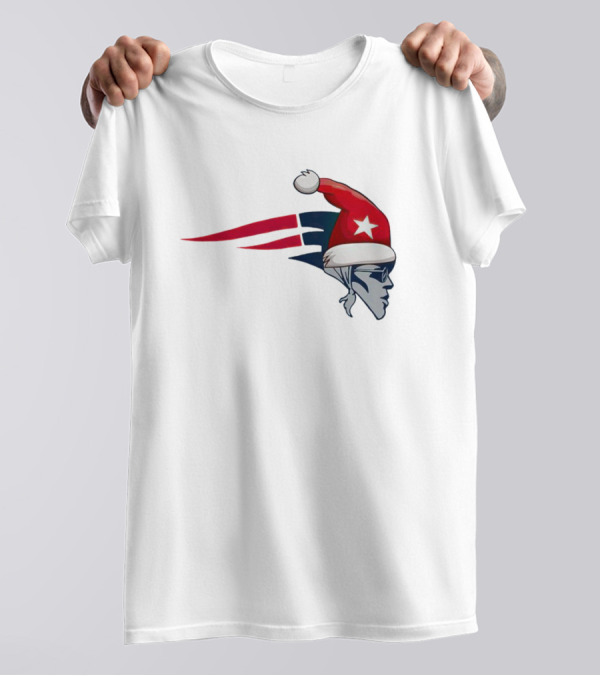 New England Patriots Christmas Santa Hat T-Shirt