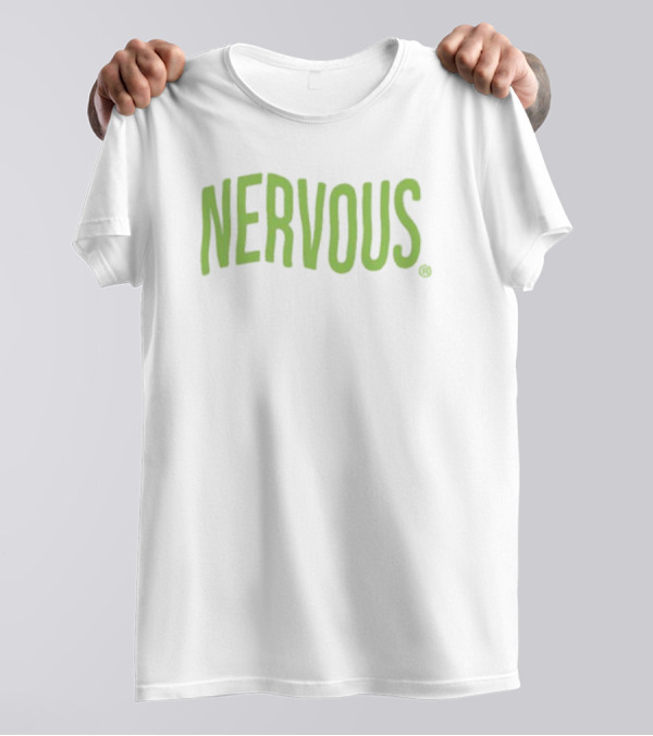 Nervous Pandershirts Minimalist Text T-Shirt