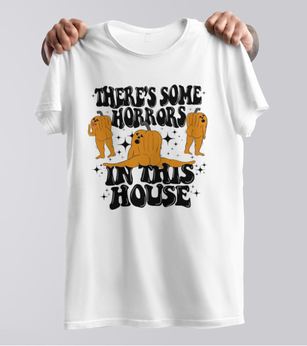 There’s Some Horrors In This House Pumpkin Characters T-Shirt