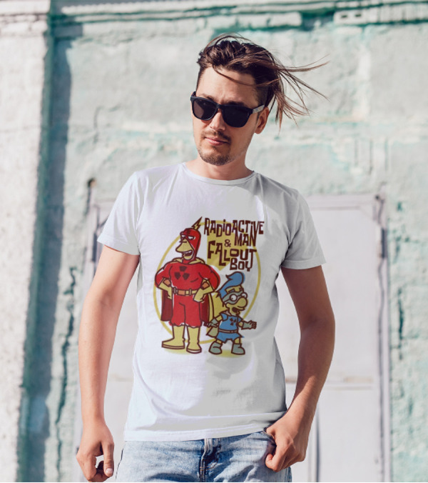 Radioactive Man And Fallout Boy Comic Duo Heroic Power T-Shirt