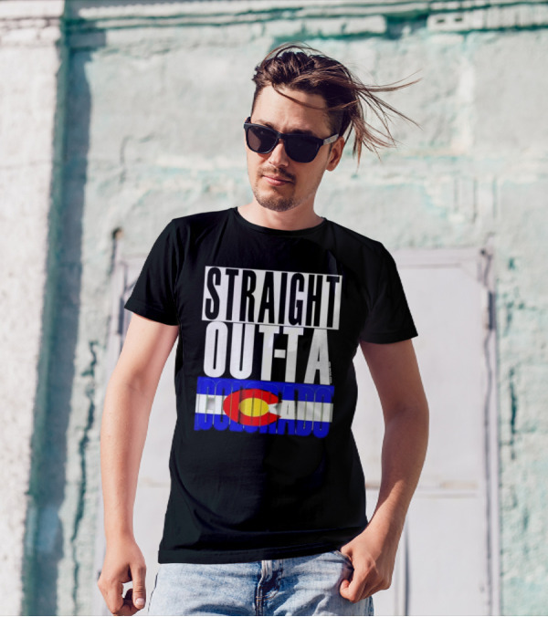 STRAIGHT OUTTA COLORADO Colorado Flag T-Shirt