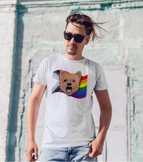 Dog MarcoMania Norwich Havok Pride Rainbow Flag T-Shirt