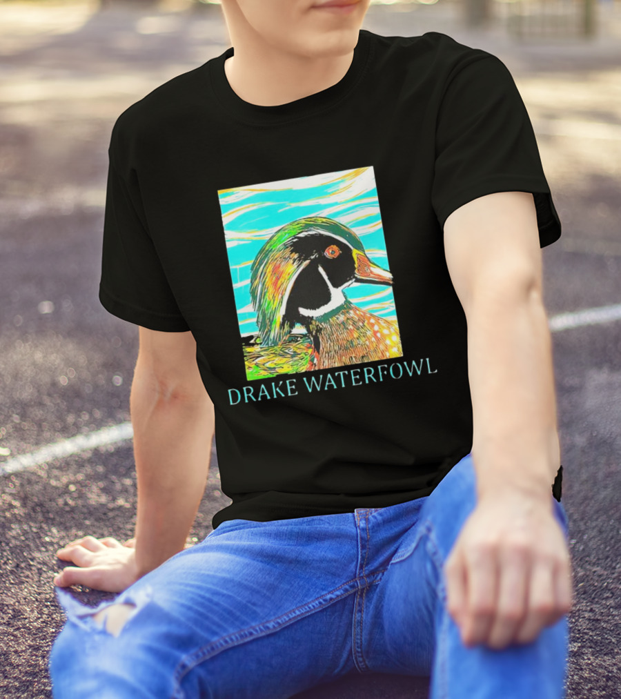 Drake Waterfowl Duck Colorful Abstract T-Shirt