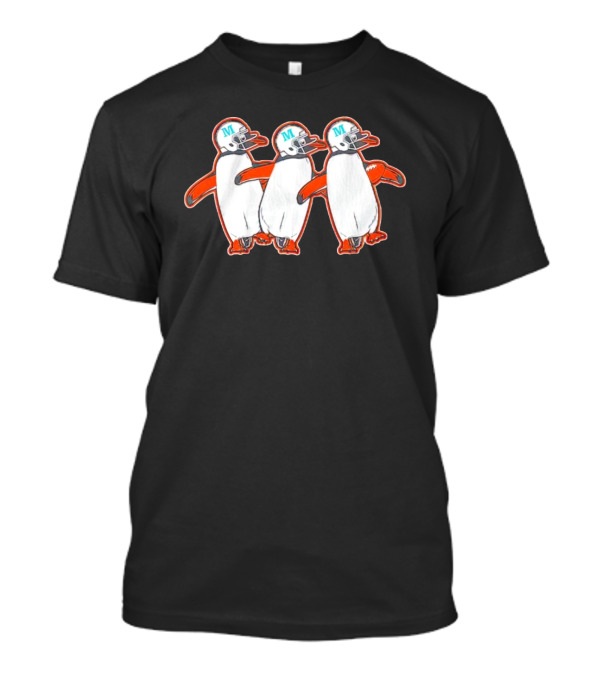 Miami Penguins Football Helmet Trio T-Shirt
