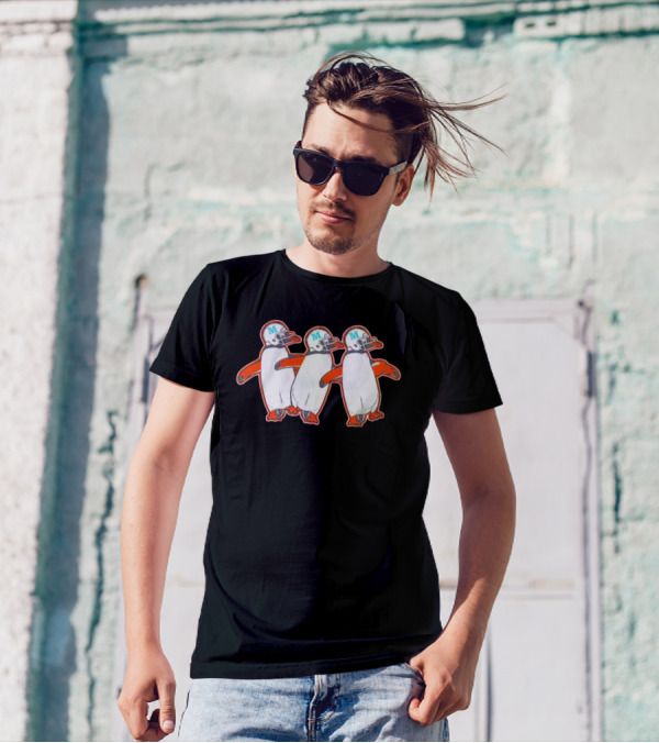 Miami Penguins Football Helmet Trio T-Shirt