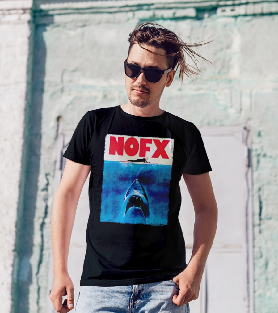 NOFX Jaws Surfer Shark T-Shirt
