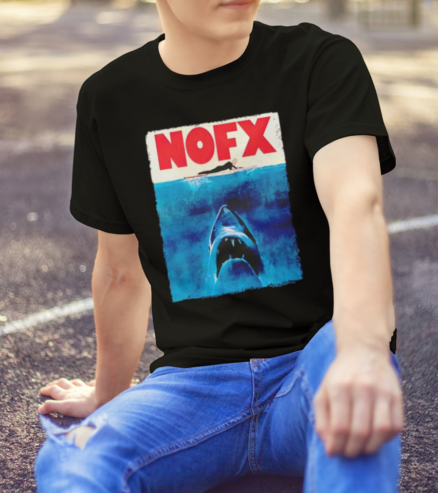 NOFX Jaws Surfer Shark T-Shirt