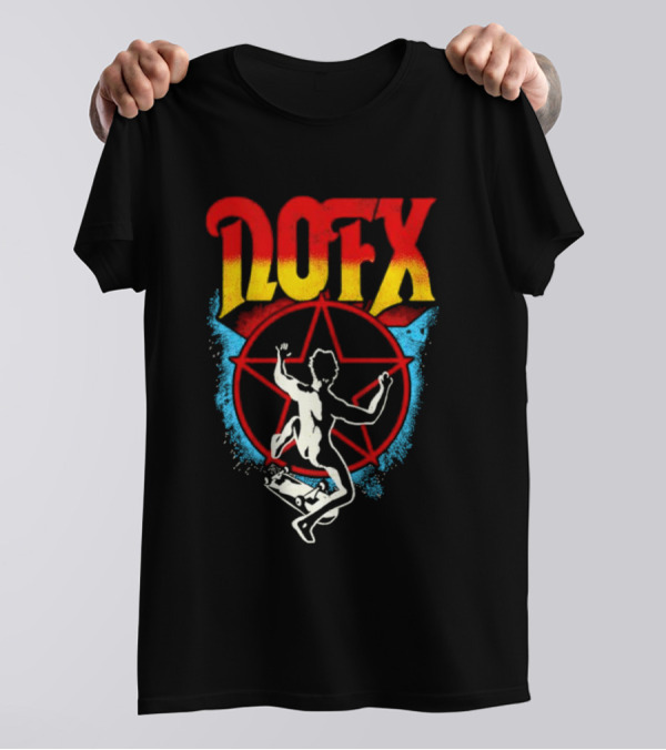 NOFX Skateboarding Pentagram Kickflip T-Shirt