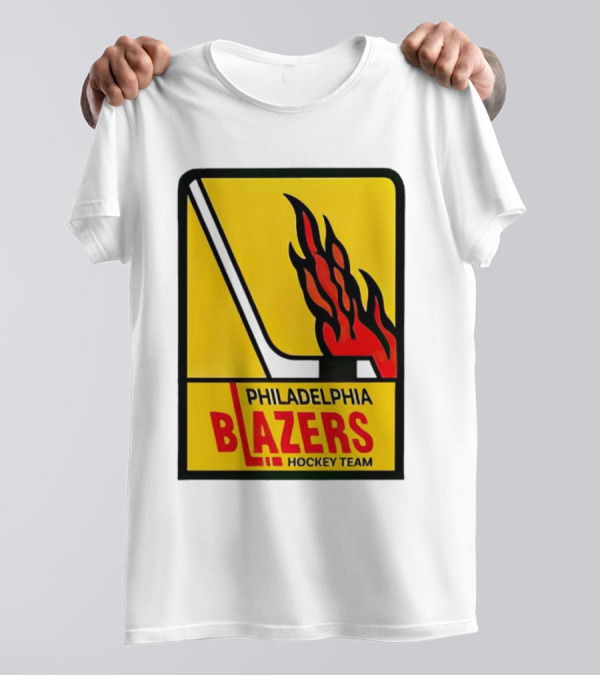 Philadelphia Blazers WHA Flames Hockey Team Vintage T-Shirt