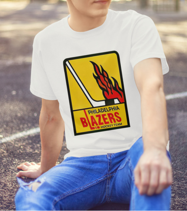 Philadelphia Blazers WHA Flames Hockey Team Vintage T-Shirt