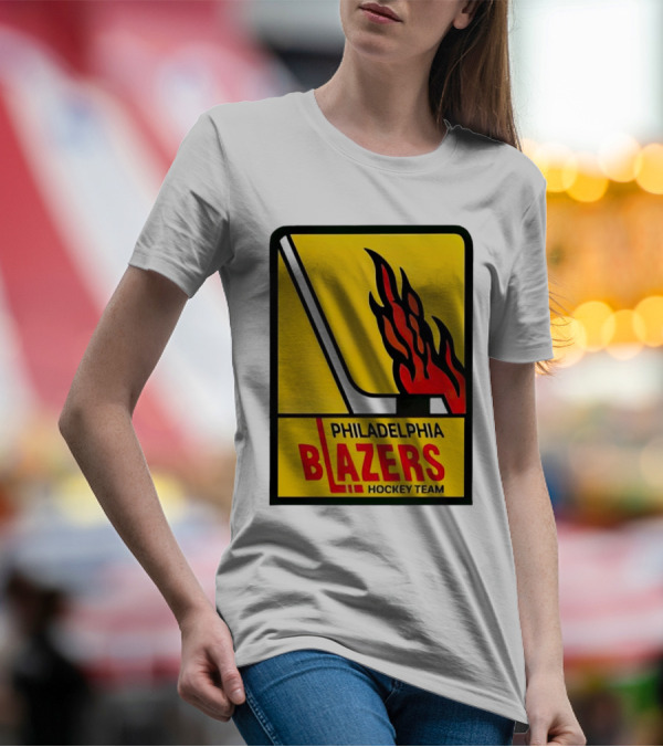 Philadelphia Blazers WHA Flames Hockey Team Vintage T-Shirt
