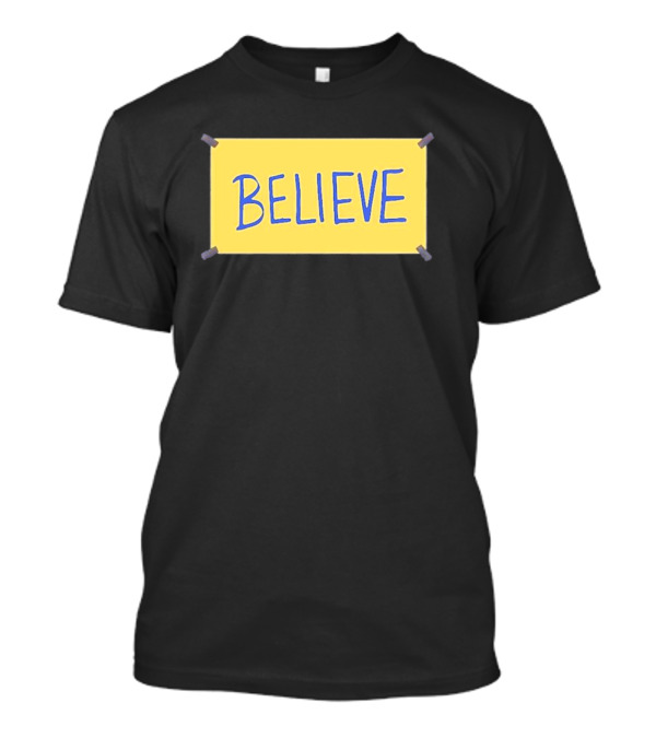 Phillies Believe Ted Believe Yellow Sign T-Shirt