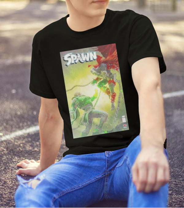 Spawn 347 Comic Cover Dark Hero Battle Chains T-Shirt