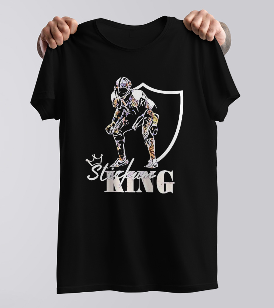 Stickum King Football Shield Drawing T-Shirt