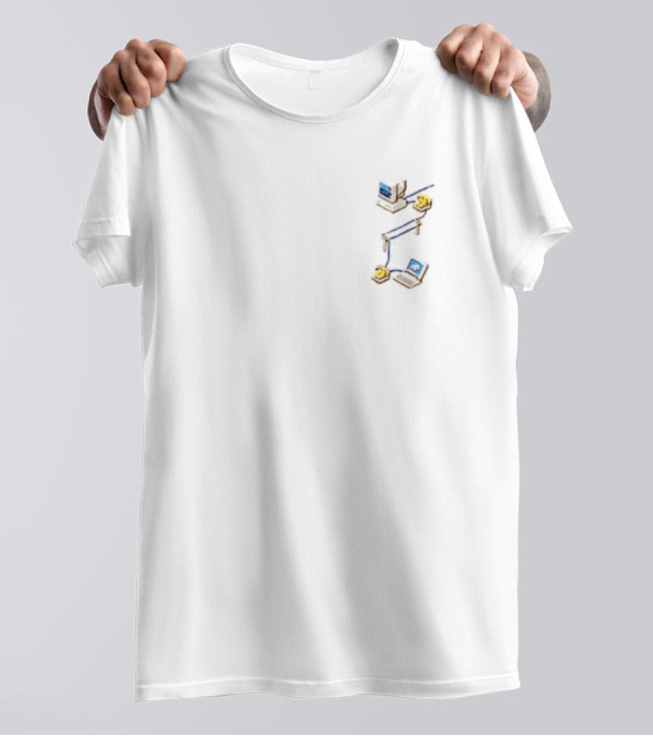 Wilbur’s Dial Up Nostalgic Circuitry Assemblage T-Shirt