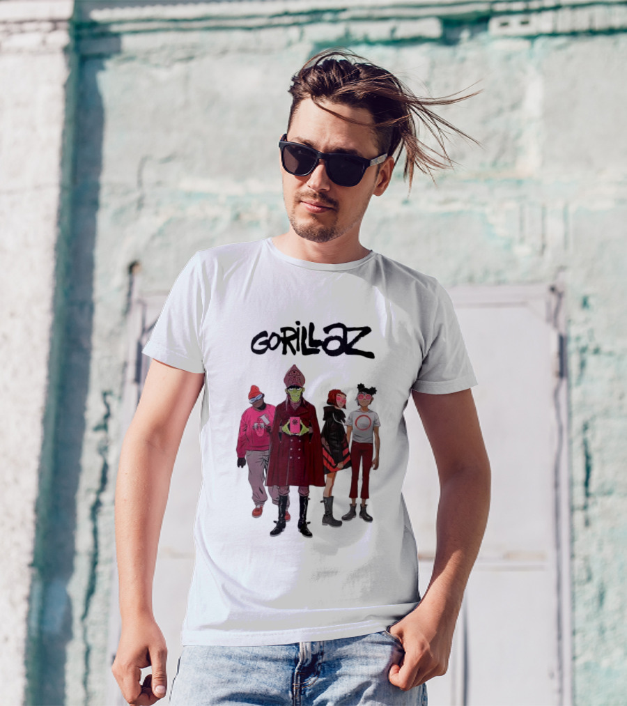 Gorillaz Cracker Island Animated Band Characters T-Shirt