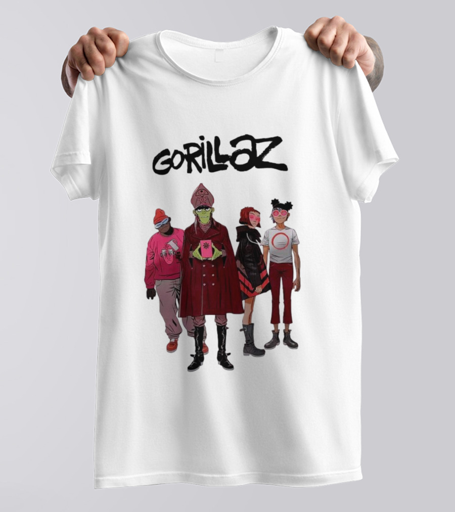 Gorillaz Cracker Island Animated Band Characters T-Shirt