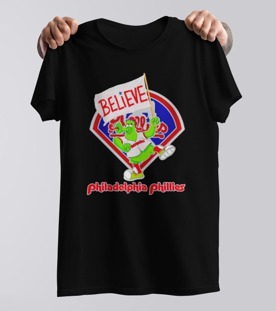 Phillie Phanatic Believe Philadelphia Phillies Baseball Fan T-Shirt