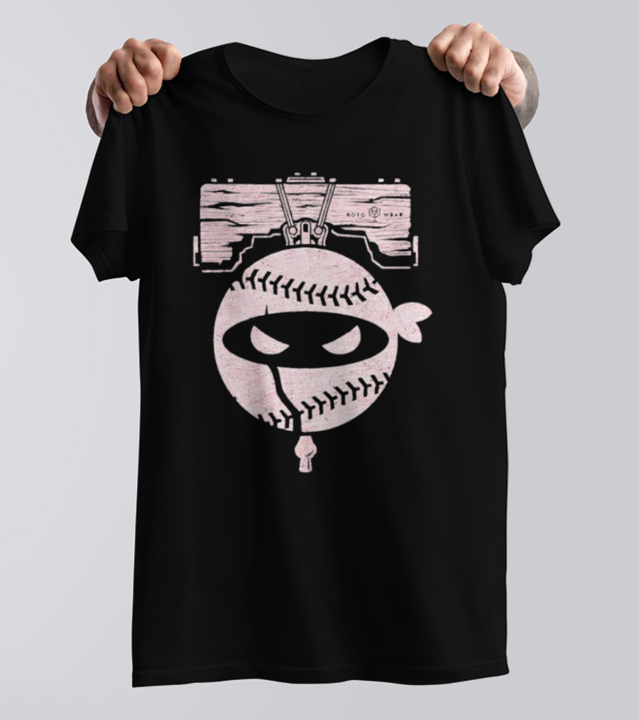 Roto Wear Pitching Ninja Baseball Bell T-Shirt