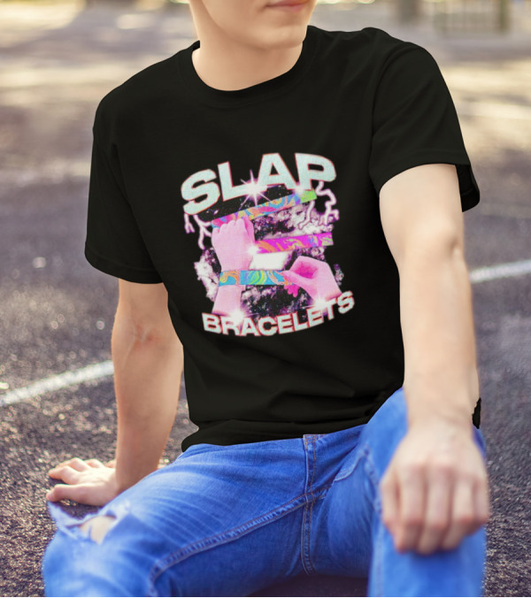 SLAP Bracelets Psychedelic Neon Cosmic T-Shirt
