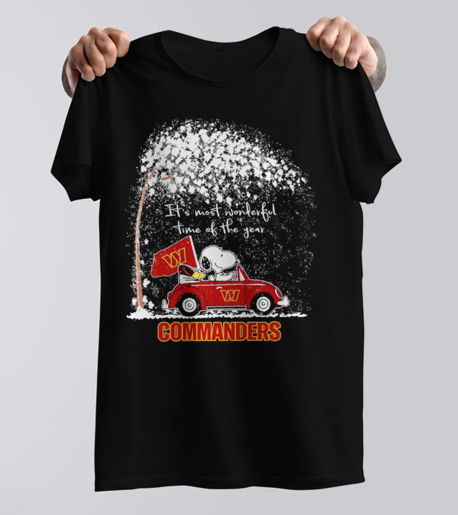 Snoopy And Woodstock Commanders Winter Wonderful Time Of The Year T-Shirt