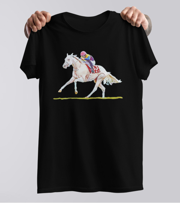 Sodashi Racing Illustration Horse Rider T-Shirt